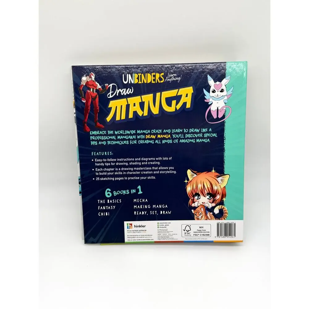 Unbinders Draw Manga Learn to Draw Hardcover Hinkler Art Book 65 Lessons New